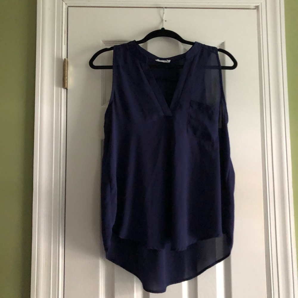 Sheer sleeveless blouse
